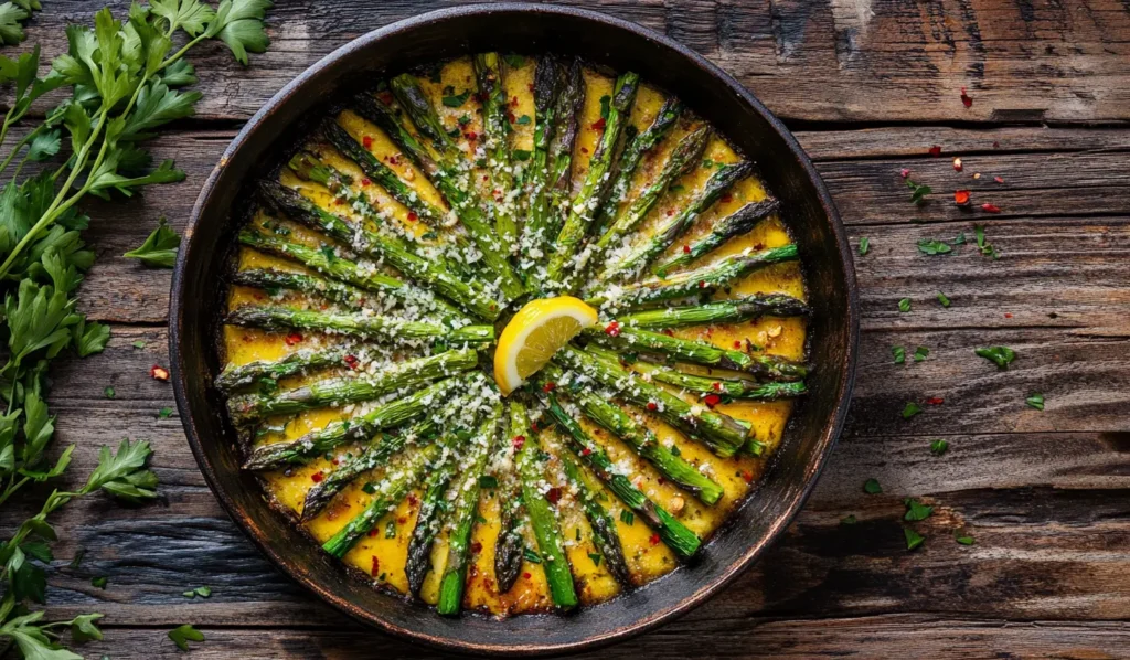 Asparagus Garlic Parmesan recipe Skillet