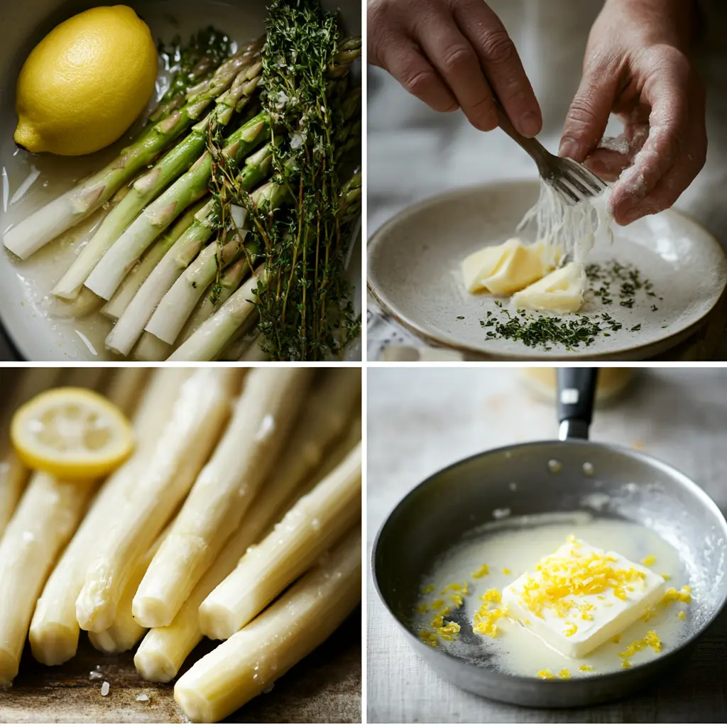 instructions of white asparagus recipe 